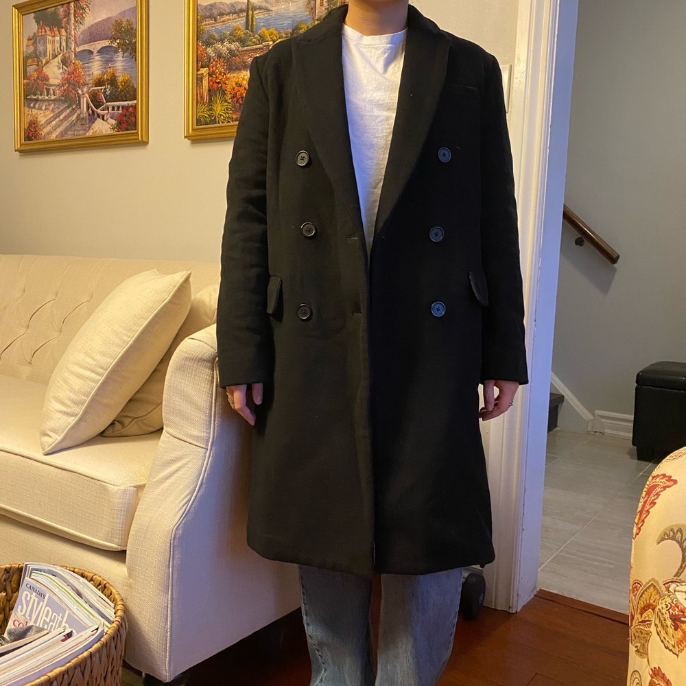 Aritzia - Wilfred Marais Black Wool Coat